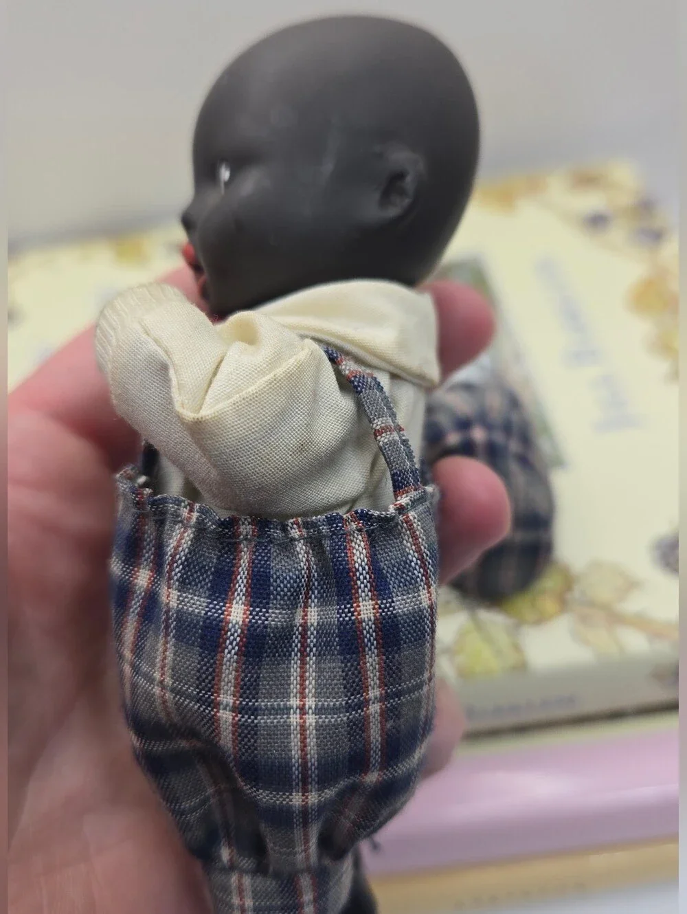 Vintage Bisque Baby Doll Jointed Porcelain Mini Americana Collectible
